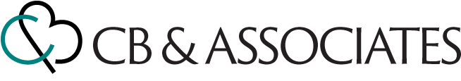 CB & ASSOCIATES logo with a teal 'C' and outline of another shape, followed by black text.