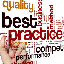 Word cloud with "best practice" central, surrounded by terms like quality, business, method, efficiency, strategy, performanc