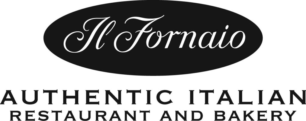 Il Fornaio logo: "Authentic Italian Restaurant and Bakery" in black text on white background.